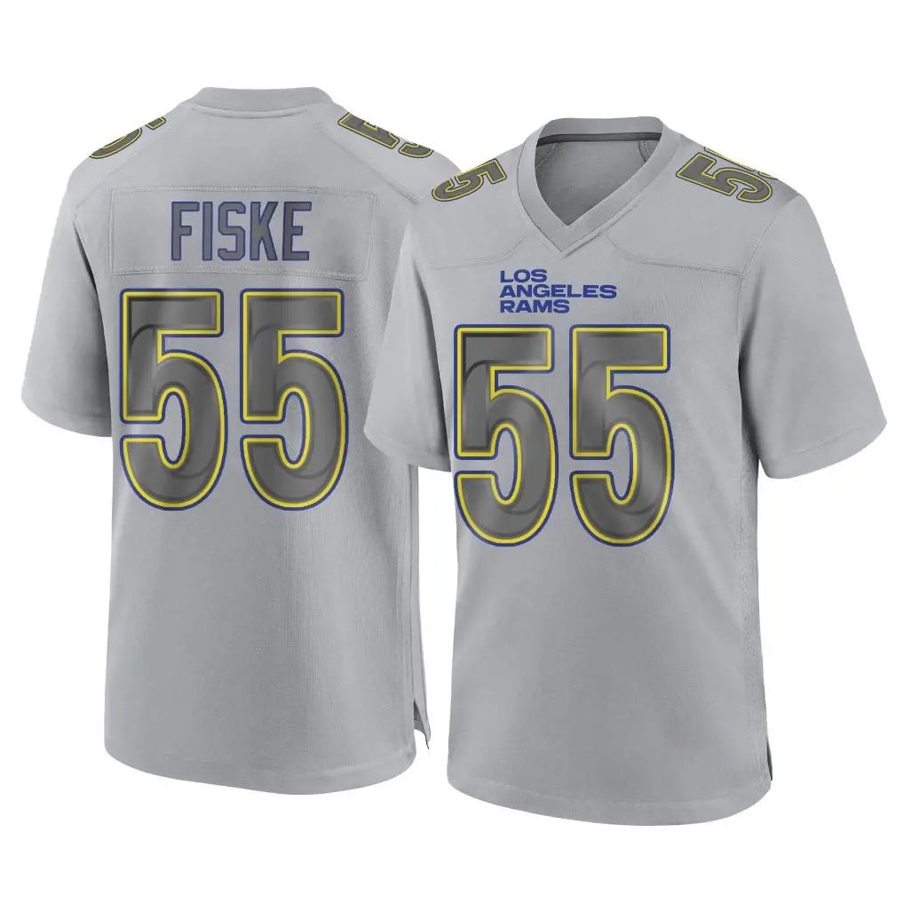 Davalo LA.Rams #55 Braden Fiske Player Gray Atmosphere Fashion Home Game Stitched Jerseys