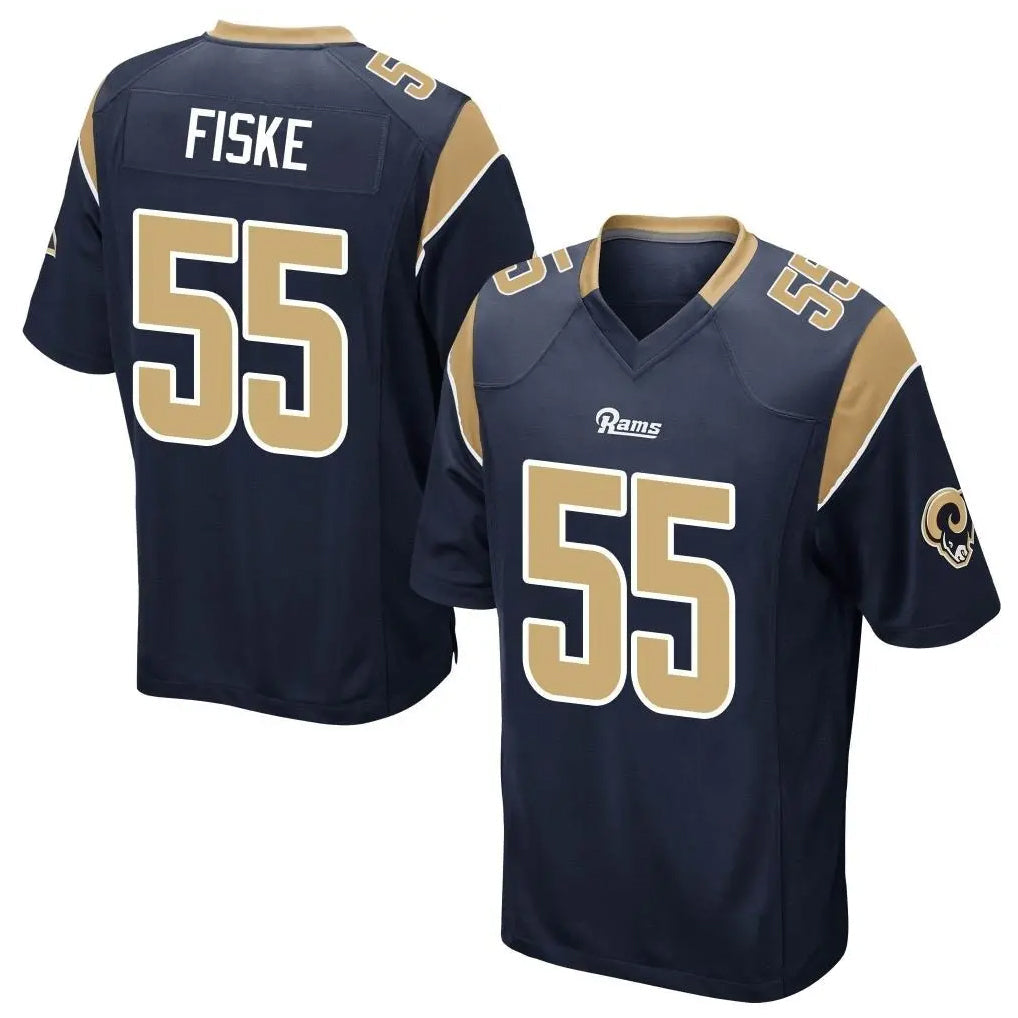 Davalo LA.Rams #55 Braden Fiske Player Navy Home Game Stitched Jerseys