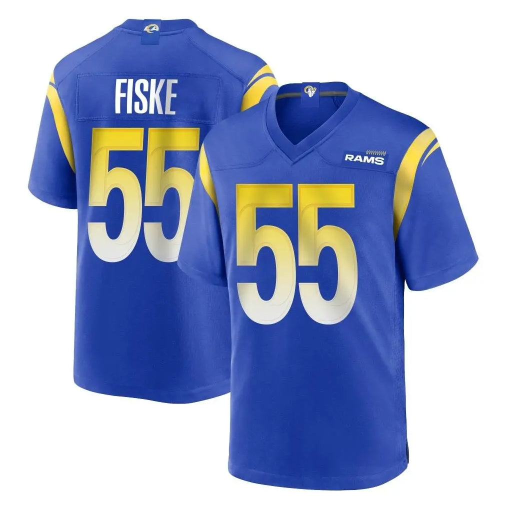 Davalo LA.Rams #55 Braden Fiske Player Royal Home Game Stitched Jerseys