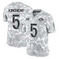 Davalo LA.Rams #5 Kamren Kinchens Player Arctic Camo Salute To Service Limited Game Stitched Jerseys