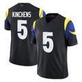 Davalo LA.Rams #5 Kamren Kinchens Player Black Midnight Rivalries Collection Limited Home Game Stitched Jerseys