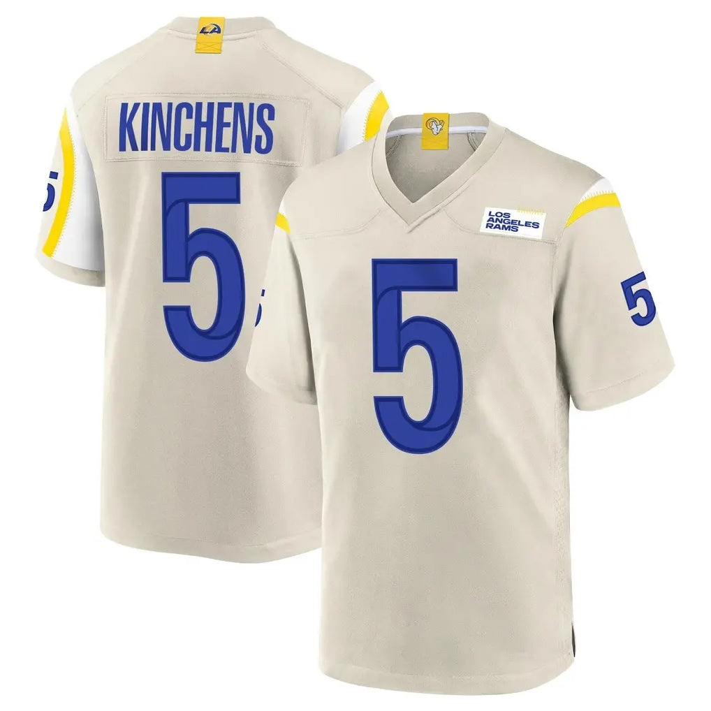 Davalo LA.Rams #5 Kamren Kinchens Player Bone Home Game Stitched Jerseys