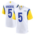 Davalo LA.Rams #5 Kamren Kinchens Player White Home Game Stitched Jerseys