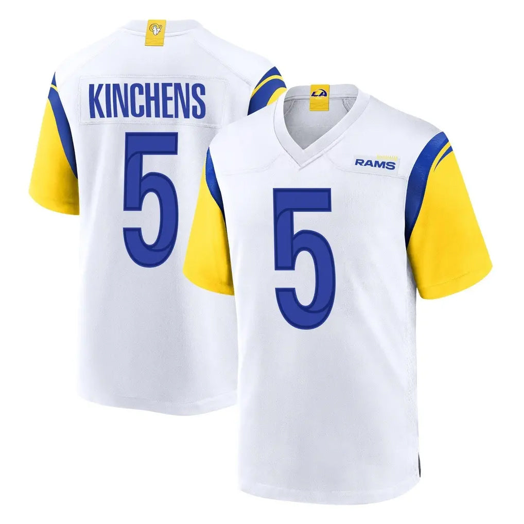 Davalo LA.Rams #5 Kamren Kinchens Player White Home Game Stitched Jerseys