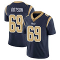 Davalo LA.Rams #69 Kevin Dotson Player Navy Limited Vapor Untouchable Home Game Stitched Jerseys