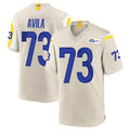 Davalo LA.Rams #73 Steve Avila Player Bone Home Game Stitched Jerseys