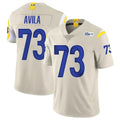 Davalo LA.Rams #73 Steve Avila Player Bone Limited Vapor Home Game Stitched Jerseys