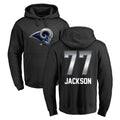 Davalo LA.Rams #77 Alaric Jackson Player Black Pullover Hoodie Limited Game Stitched Jerseys