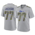 Davalo LA.Rams #77 Alaric Jackson Player Gray Atmosphere Fashion Home Game Stitched Jerseys