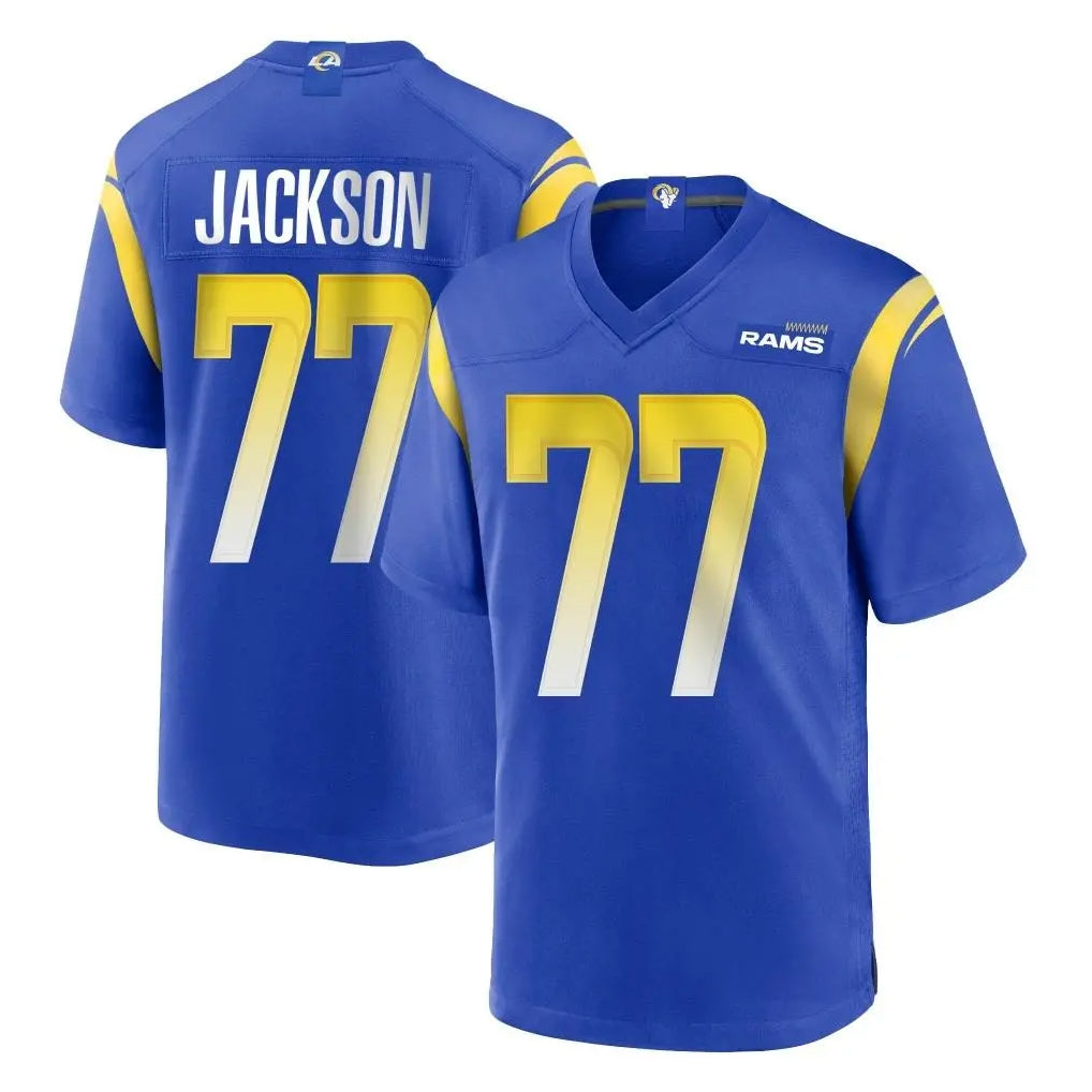 Davalo LA.Rams #77 Alaric Jackson Player Royal Home Game Stitched Jerseys