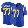 Davalo LA.Rams #77 Alaric Jackson Player Royal Limited Vapor F.U.S.E. Home Game Stitched Jerseys