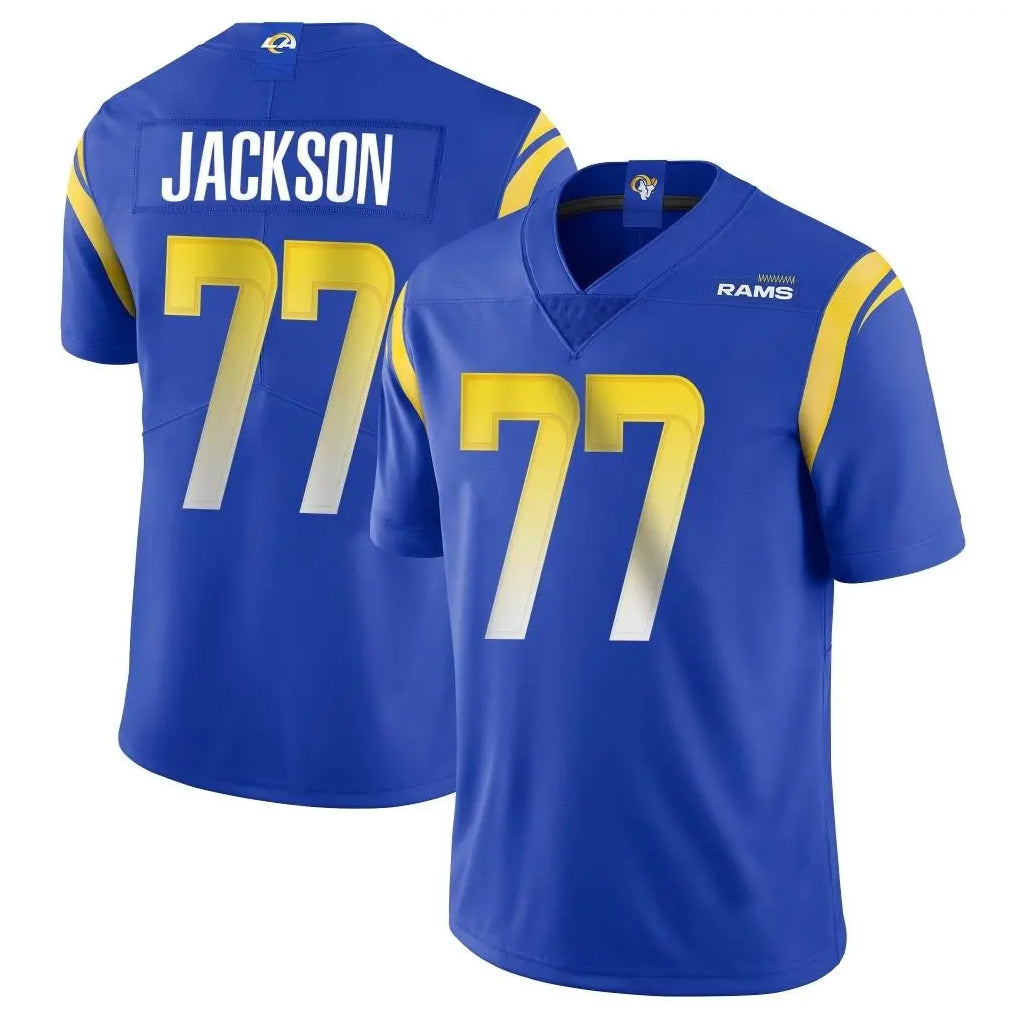 Davalo LA.Rams #77 Alaric Jackson Player Royal Limited Vapor Untouchable Home Game Stitched Jerseys