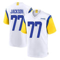 Davalo LA.Rams #77 Alaric Jackson Player White Home Game Stitched Jerseys