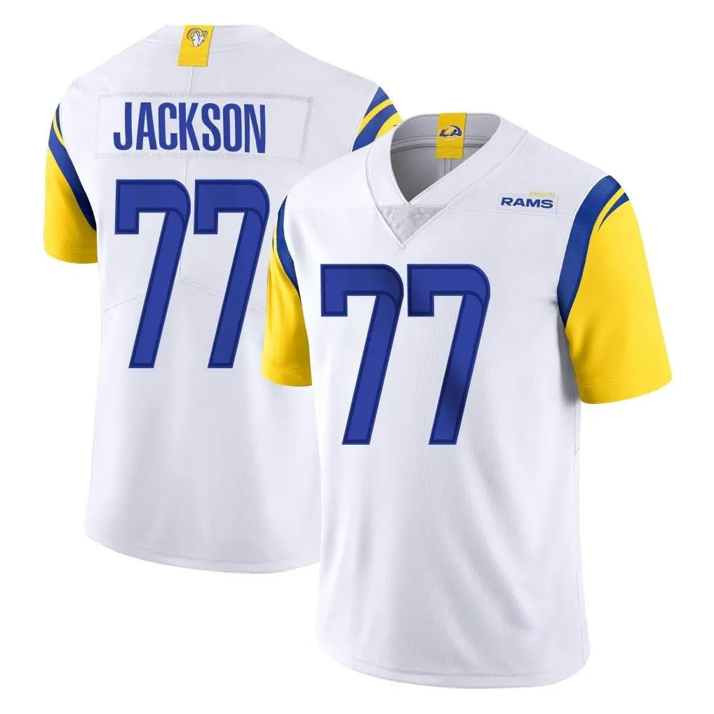 Davalo LA.Rams #77 Alaric Jackson Player White Limited Vapor Untouchable Home Game Stitched Jerseys