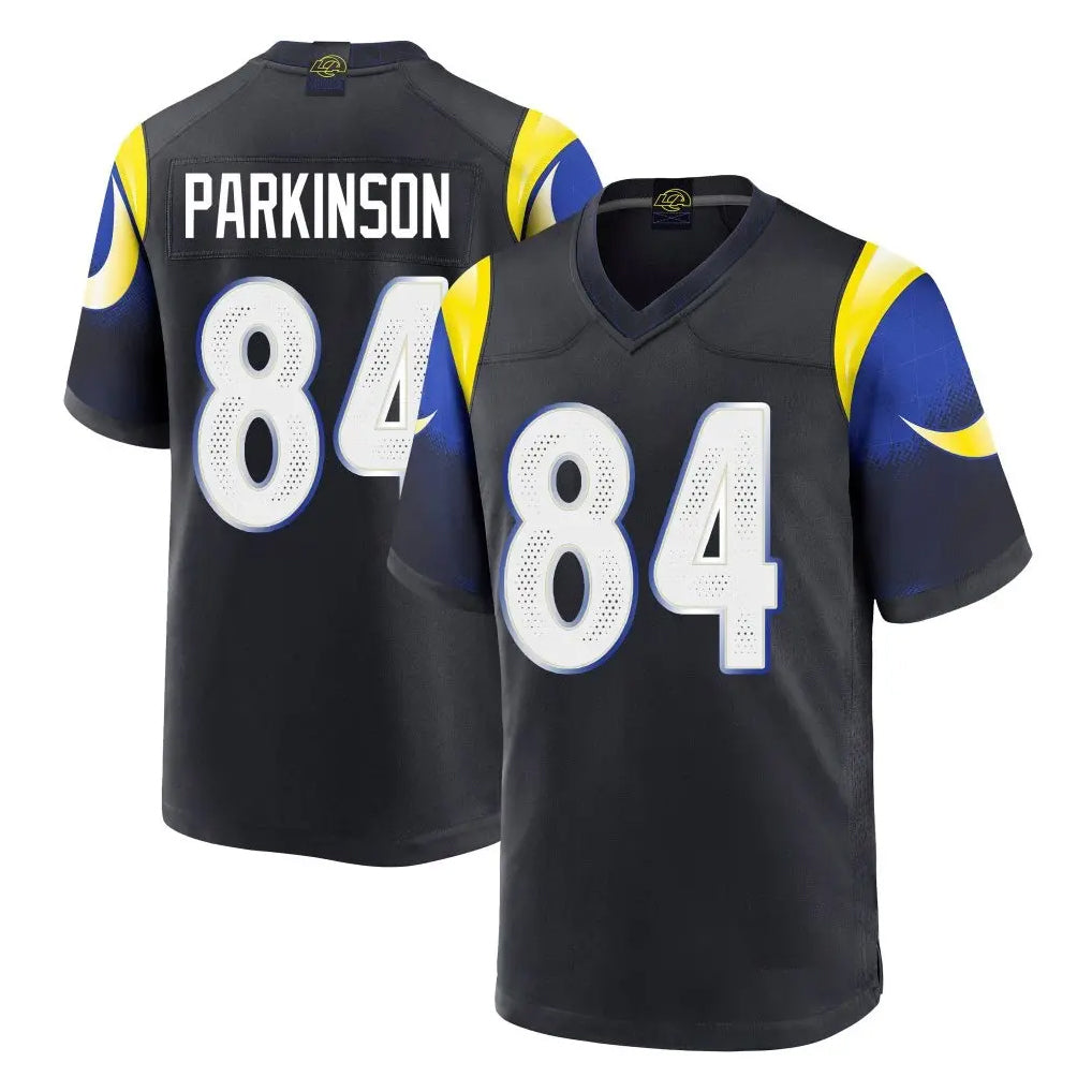 Davalo LA.Rams #84 Colby Parkinson Player Black Midnight Rivalries Collection Home Game Stitched Jerseys