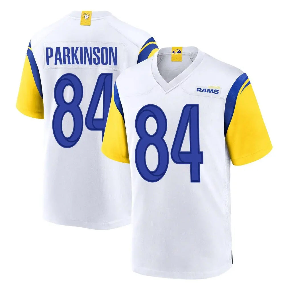 Davalo LA.Rams #84 Colby Parkinson Player White Home Game Stitched Jerseys