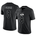 Davalo LA.Rams #8 Jared Verse Player Black RFLCTV Limited Stitched Jerseys