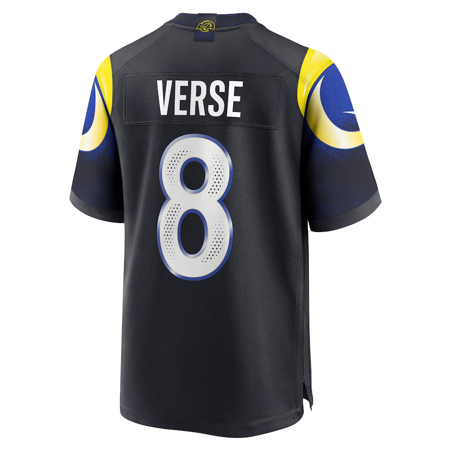 Davalo LA.Rams #8 Jared Verse Player Midnight Blue Rivalries Collection Game Stitched Jerseys