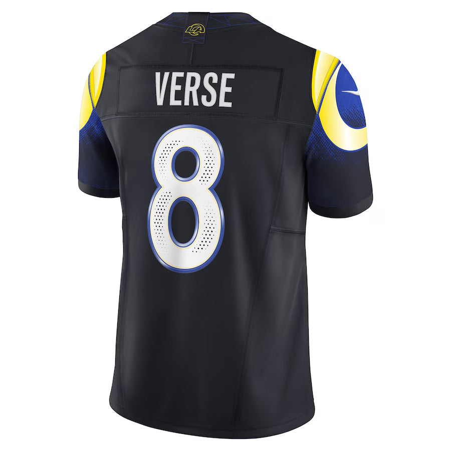 Davalo LA.Rams #8 Jared Verse Player Midnight Blue Rivalries Collection Vapor Limited Stitched Jerseys