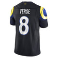 Davalo LA.Rams #8 Jared Verse Player Midnight Blue Rivalries Collection Vapor Limited Stitched Jerseys