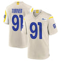 Davalo LA.Rams #91 Kobie Turner Player Bone Home Game Stitched Jerseys