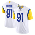 Davalo LA.Rams #91 Kobie Turner Player White Limited Vapor Untouchable Home Game Stitched Jerseys