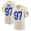 Davalo LA.Rams #97 Poona Ford Player Bone Home Game Stitched Jerseys