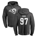Davalo LA.Rams #97 Poona Ford Player Gray Pullover Hoodie Limited Game Stitched Jerseys