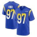 Davalo LA.Rams #97 Poona Ford Player Royal Home Game Stitched Jerseys