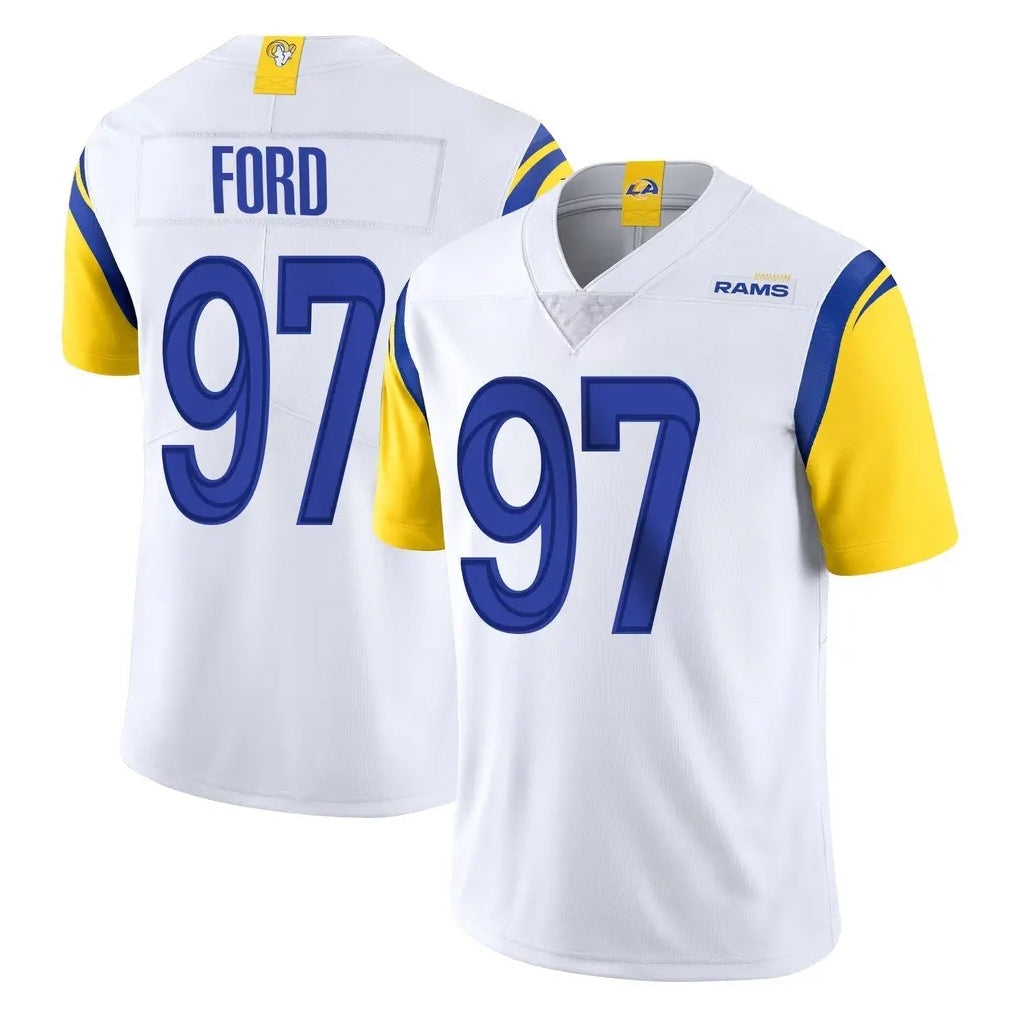 Davalo LA.Rams #97 Poona Ford Player White Limited Vapor Untouchable Home Game Stitched Jerseys