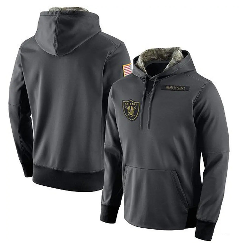 Davalo LV.Raiders Gray Pullover Hoodies Home Game Blank Player Stitched Jerseys