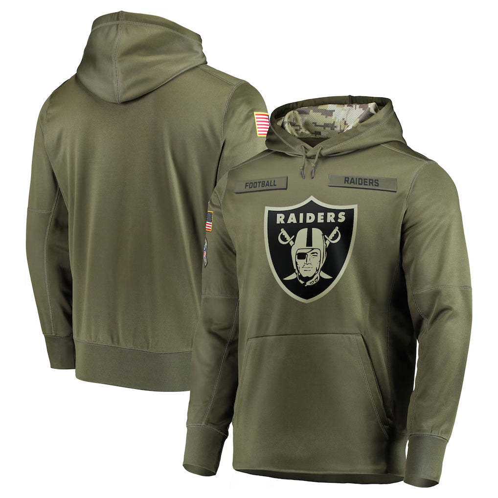 Davalo LV.Raiders Olive Salute to Service Pullover Hoodies Home Game Blank Player Stitched Jerseys