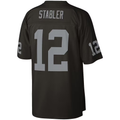 Davalo LV.Raiders #12 Ken Stabler Mitchell & Ness Black Legacy Replica Jersey