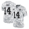 Davalo LV.Raiders #14 Matt Gay Player Arctic Camo Salute To Service Limited Game Stitched Jerseys
