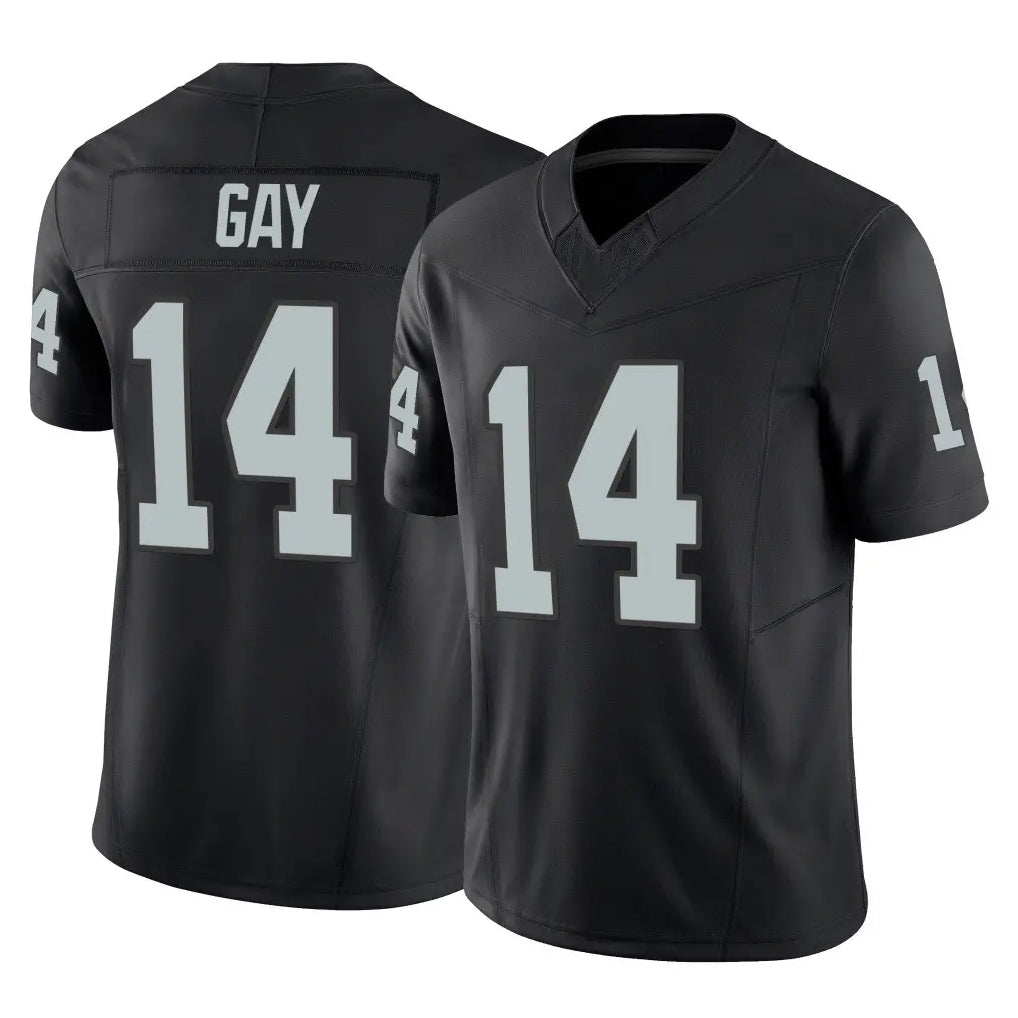Davalo LV.Raiders #14 Matt Gay Player Black Limited Vapor F.U.S.E. Home Game Stitched Jerseys