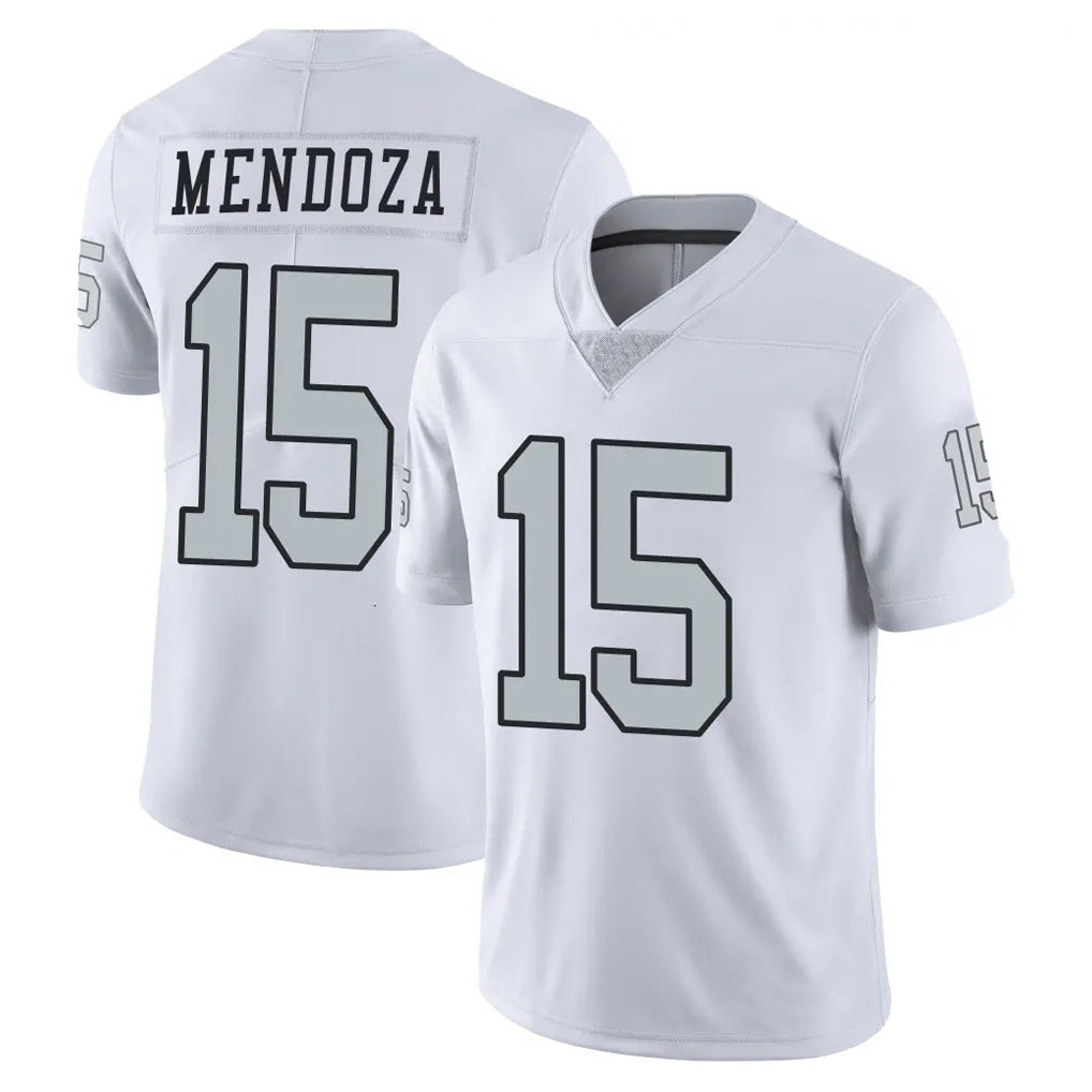 Davalo LV.Raiders #15 Fernando Mendoza Player White Limited Color Rush Home Game Stitched Jerseys