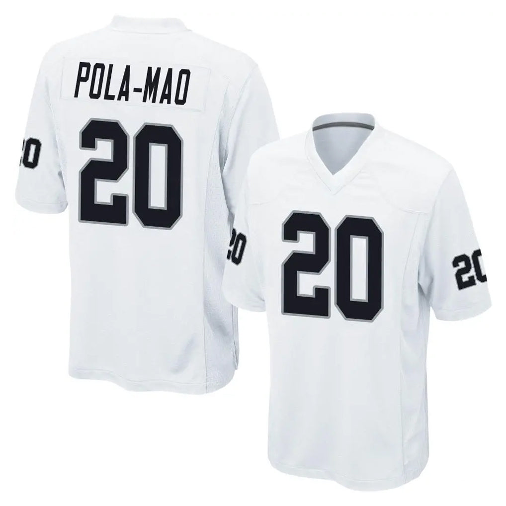 Davalo LV.Raiders #20 Isaiah Pola-Mao Player White Home Game Stitched Jerseys
