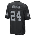 Davalo LV.Raiders #24 Charles Woodson Player Black Home Game Stitched Jerseys