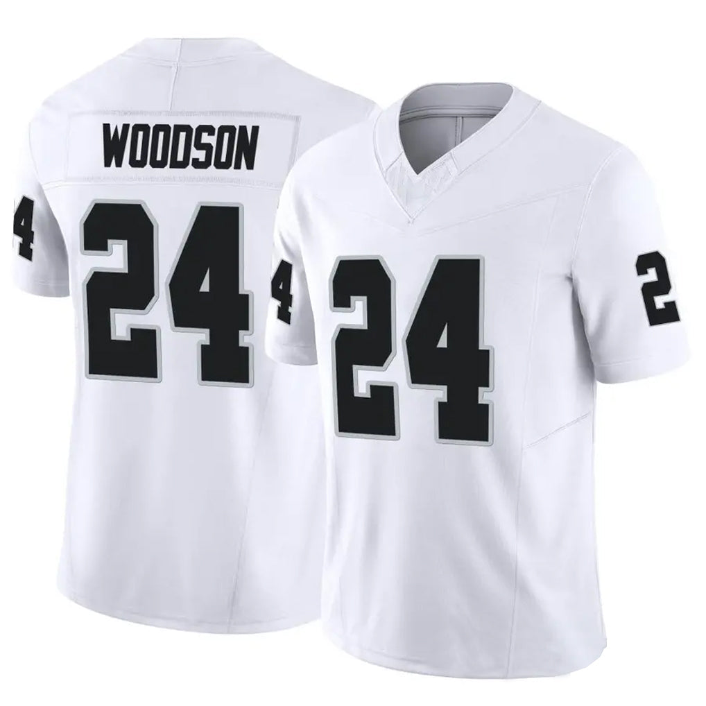 Davalo LV.Raiders #24 Charles Woodson Player White Vapor F.U.S.E Limited Stitched Jerseys