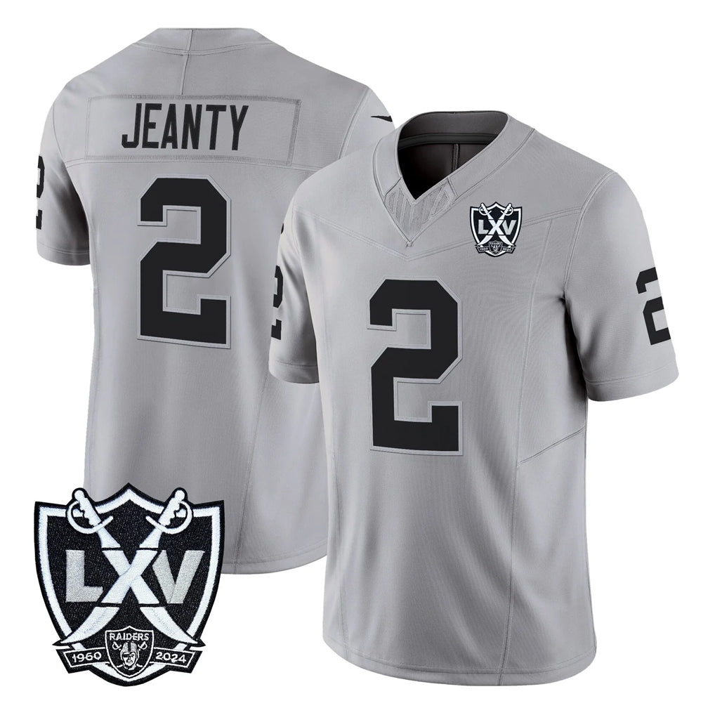 Davalo LV.Raiders #2 Ashton Jeanty Player Gray 2026 Vapor Limited Home Game Stitched Jerseys