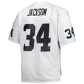Davalo LV.Raiders #34 Bo Jackson Mitchell & Ness White Big & Tall 1988 Retired Player Replica Stitched Puhic Jersey