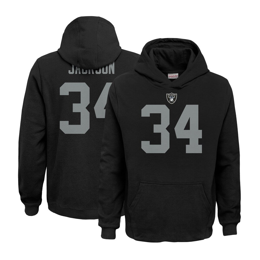 Davalo LV.Raiders #34 Bo Jackson Player Black Salute to Service Hoodies Stitched Jerseys