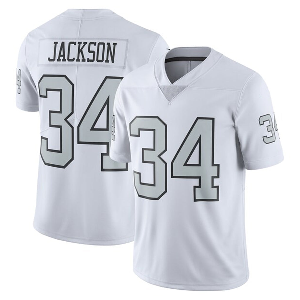 Davalo LV.Raiders #34 Bo Jackson Player White Alternate Vapor F.U.S.E Limited Stitched Jerseys