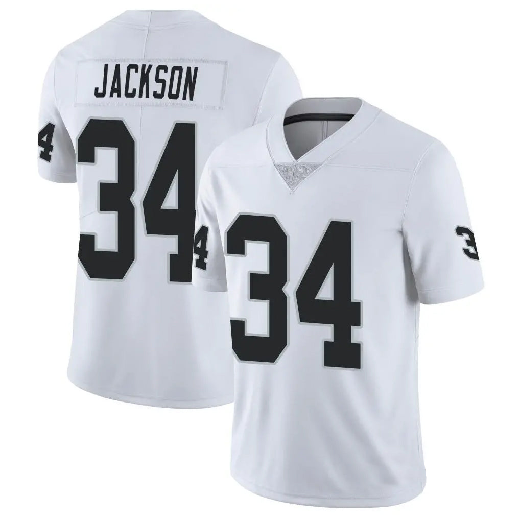 Davalo LV.Raiders #34 Bo Jackson Player White Vapor Limited Stitched Jerseys