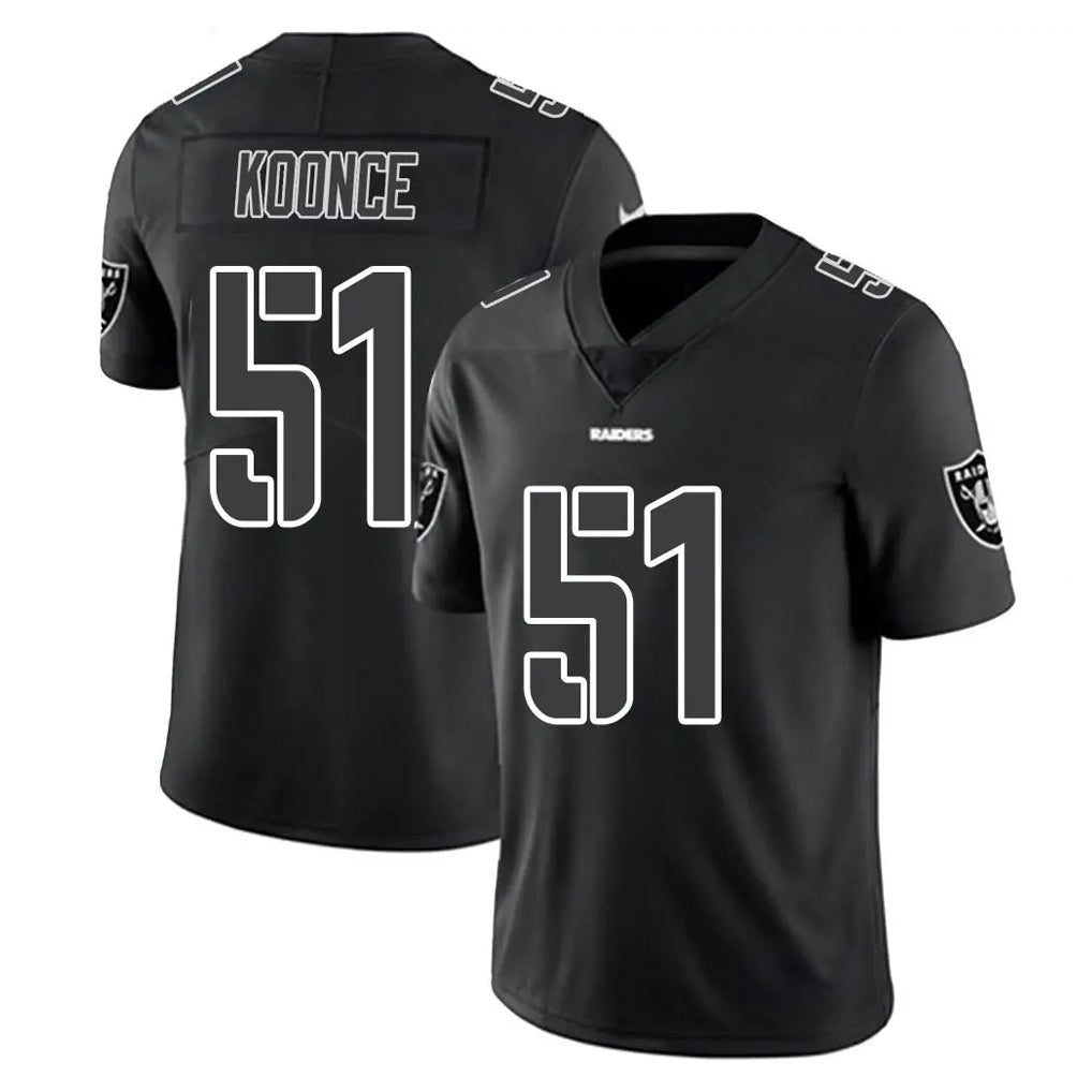 Davalo LV.Raiders #51 Malcolm Koonce Player Black Limited Black Impact Home Game Stitched Jerseys