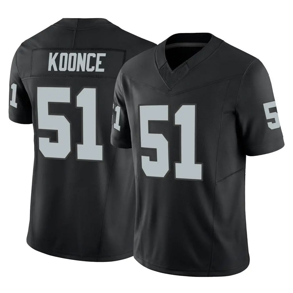 Davalo LV.Raiders #51 Malcolm Koonce Player Black Limited Vapor F.U.S.E. Home Game Stitched Jerseys