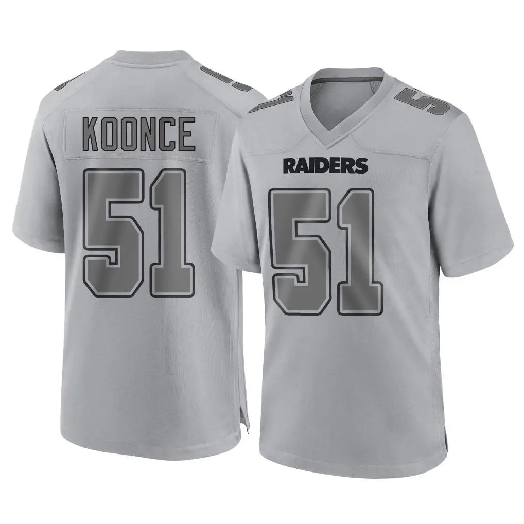 Davalo LV.Raiders #51 Malcolm Koonce Player Gray Atmosphere Fashion Limited Game Stitched Jerseys