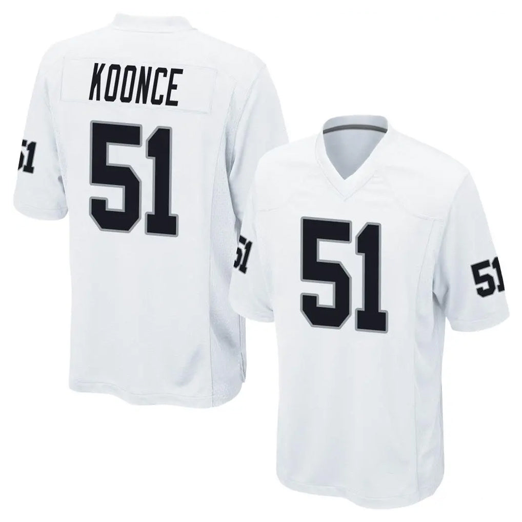 Davalo LV.Raiders #51 Malcolm Koonce Player White Home Game Stitched Jerseys