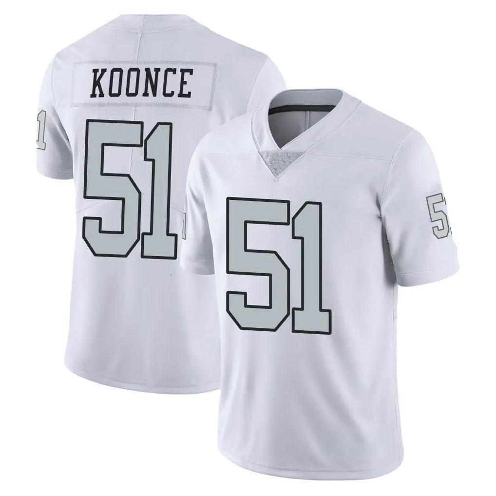 Davalo LV.Raiders #51 Malcolm Koonce Player White Limited Color Rush Home Game Stitched Jerseys