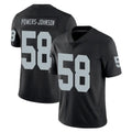 Davalo LV.Raiders #58 Jackson Powers-Johnson Player Black Limited Vapor Untouchable Home Game Stitched Jerseys